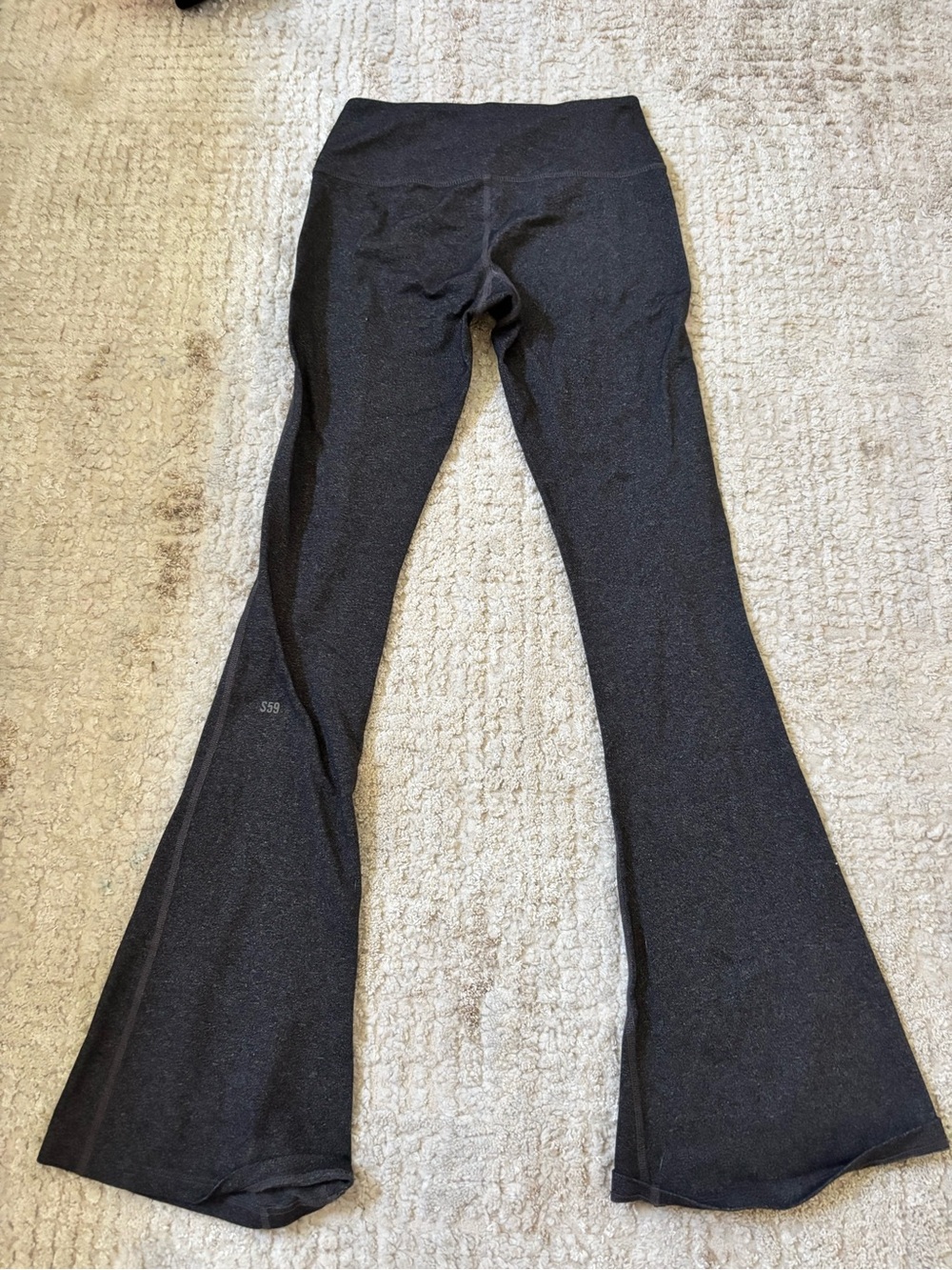 SPLITS59 Gray Heather Flare Yoga Pants Women’s Small Made in USA